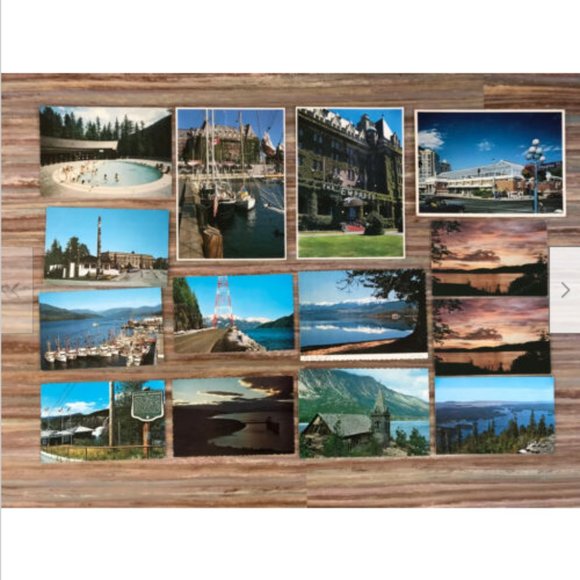 14 Vtg British Columbia Canada Postcards Prince Rupert Nakusp Lake Bennett - Picture 1 of 4